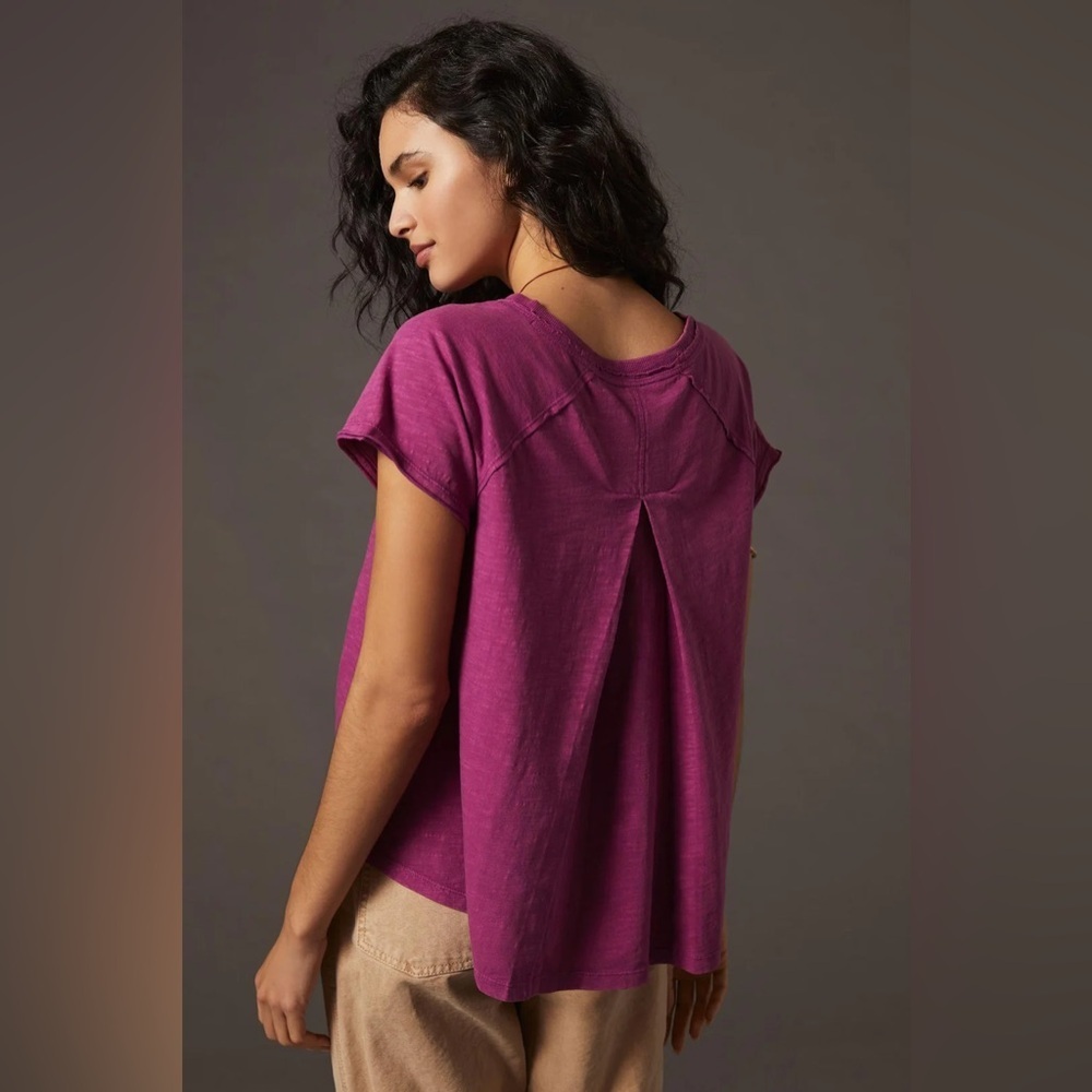 Anthropologie PILCRO Sustainable Minimalist Casual Tee Shirt Top - Picture 1 of 7